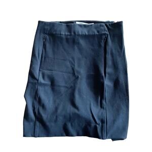 Diane Von Furstenberg Black Pencil Skirt Zip Pockets Size 8 Stretch